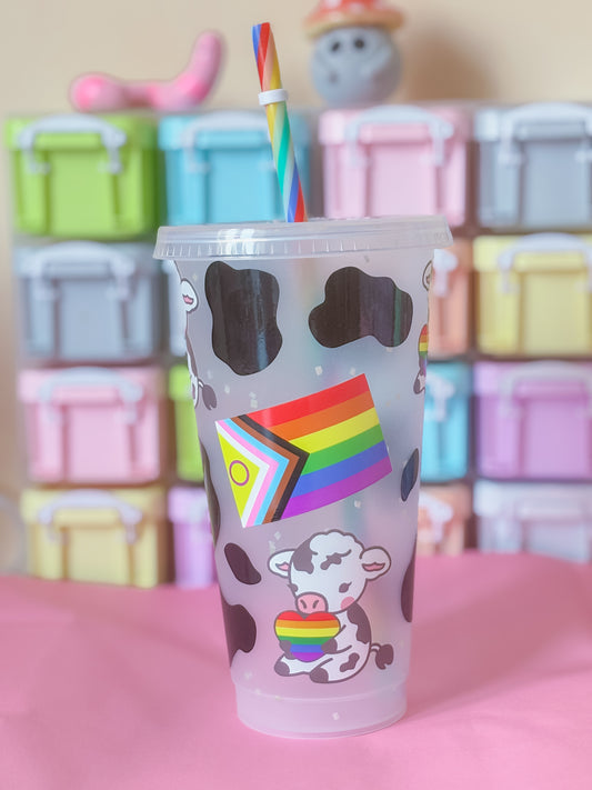 Pride cows cold cup
