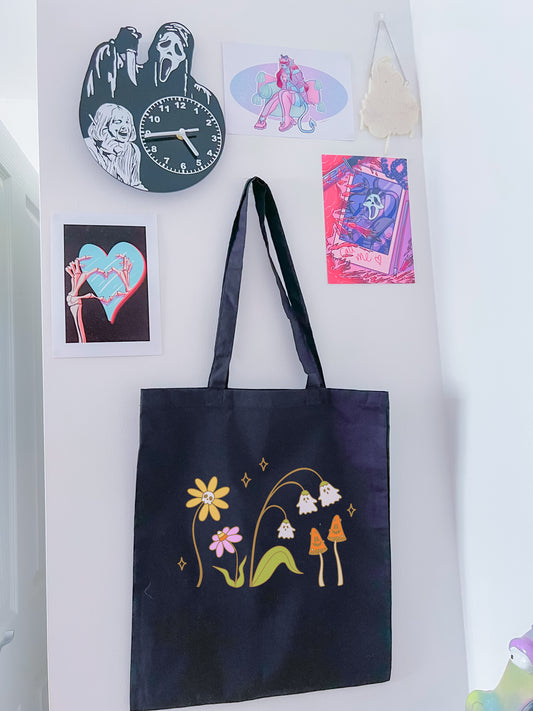 Spooky plants tote bag