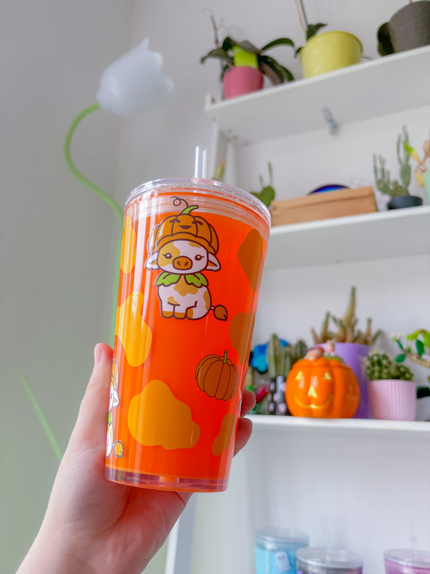 Pumpkin cow milkglobe tumbler