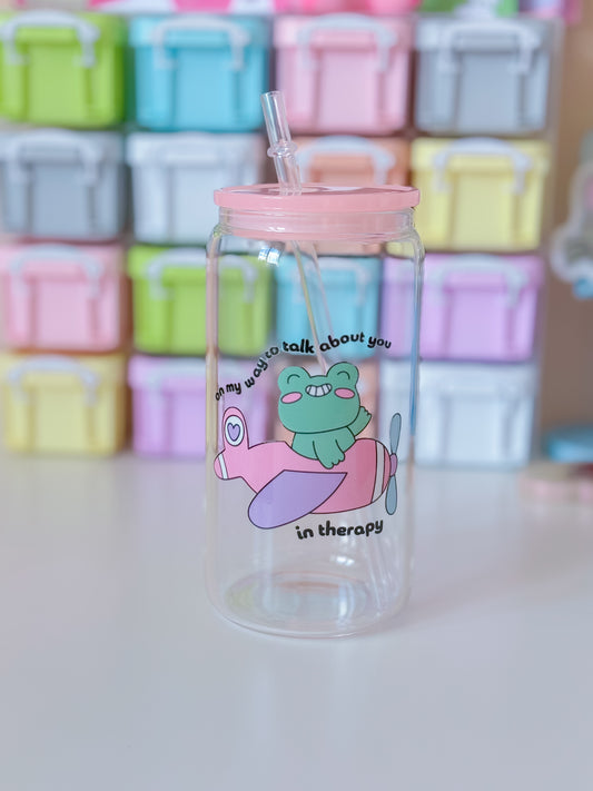 Therapy froggy glass can