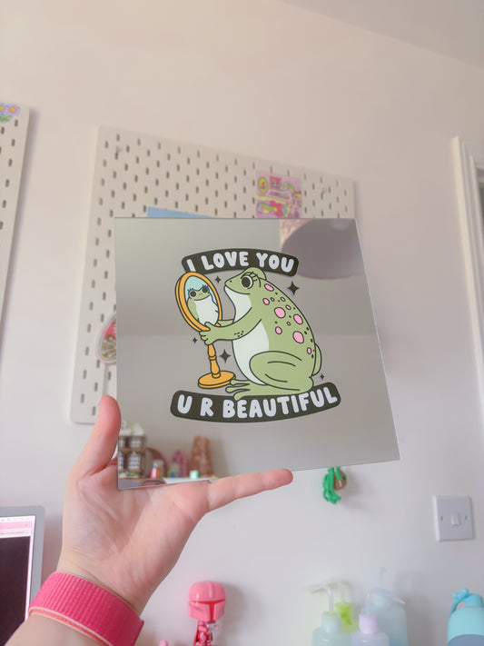 Square self love froggie mirror