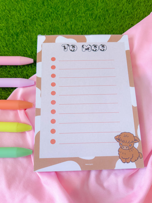 Highland cow notepad