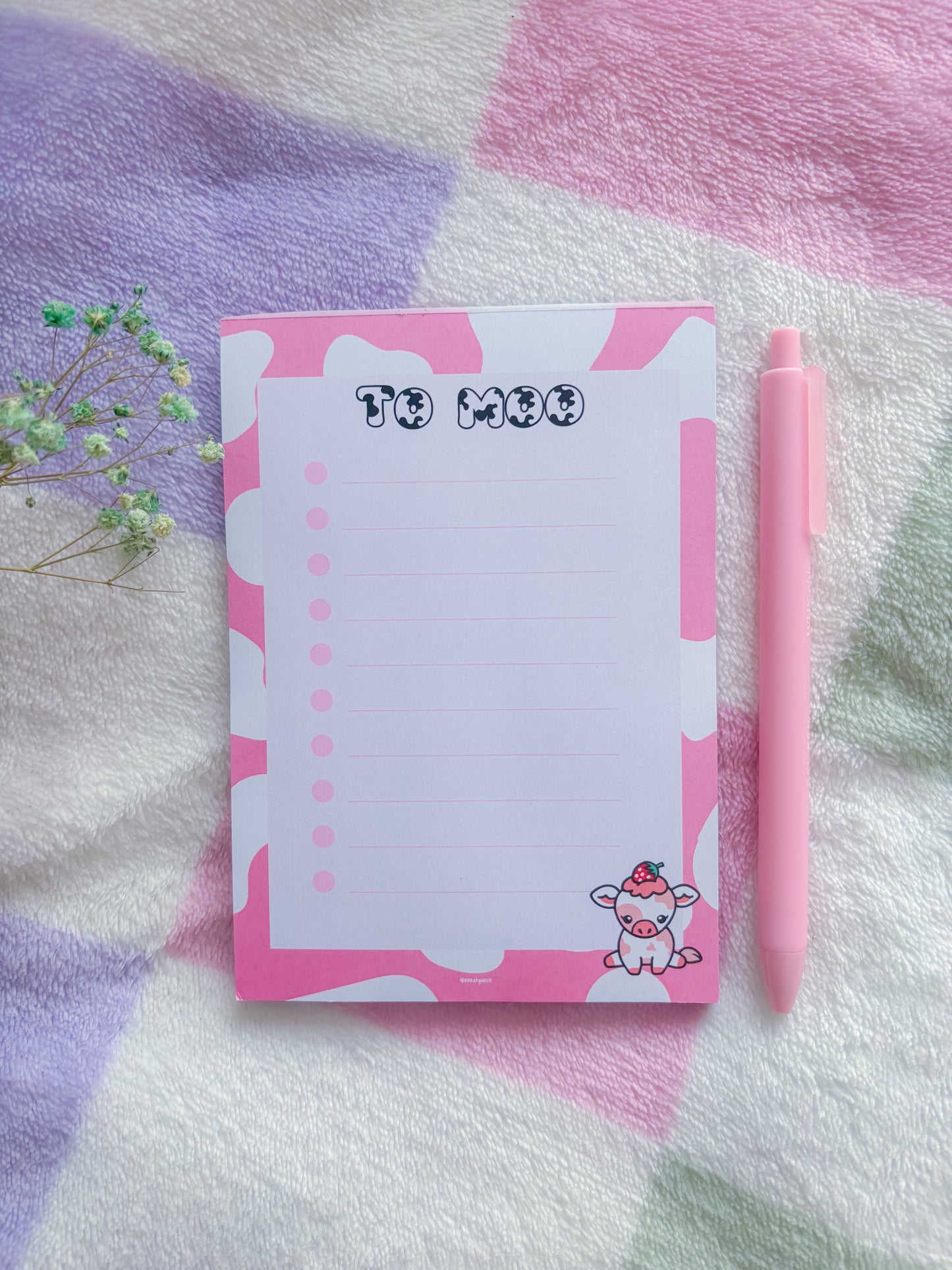 Strawberry cow notepad