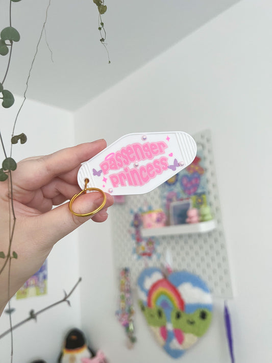 Passenger princess motel keyring