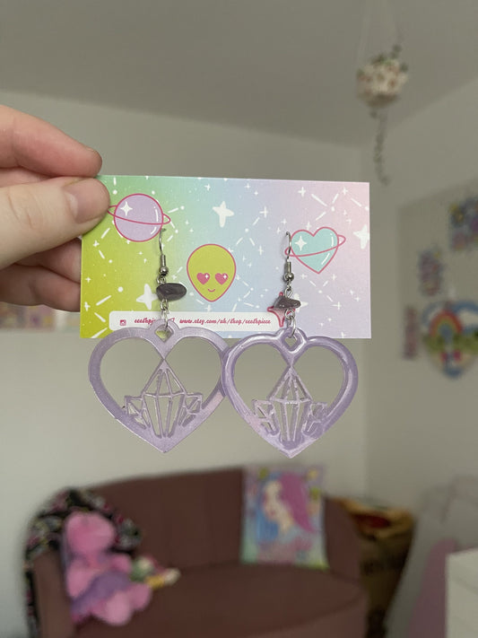 Crystal heart earrings