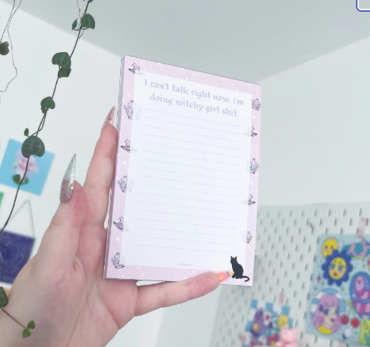 Witchy girl notepad