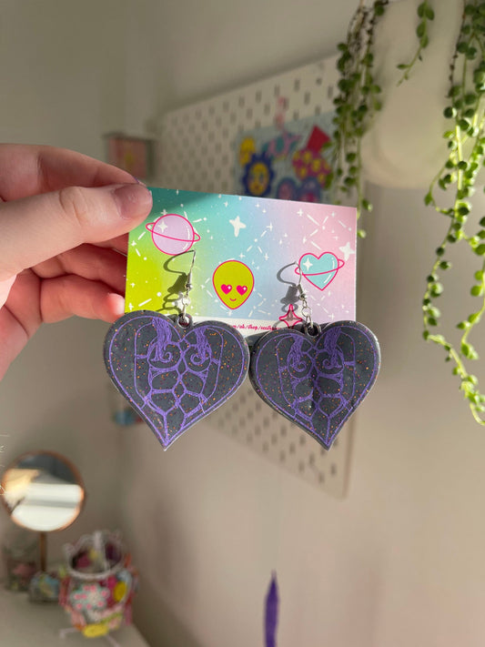 Rope girl heart earrings