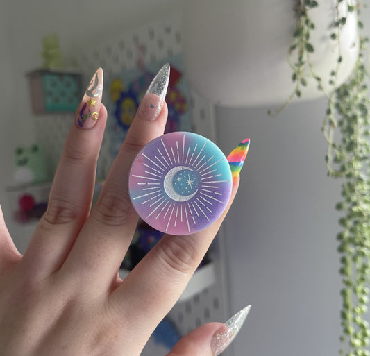 Pastel galaxy celestial phone stand