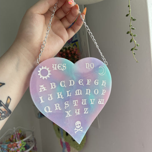 Ouija heart wall hanging