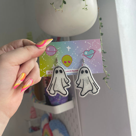 Sheet ghost earrings