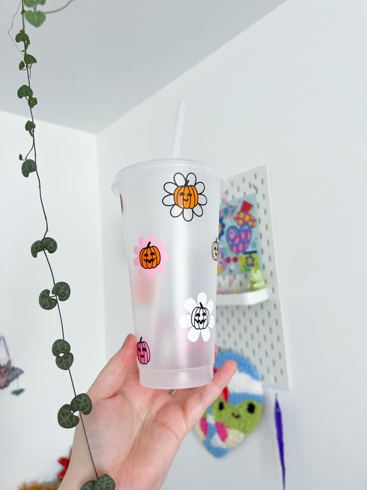 Pumpkin daisies cold cup